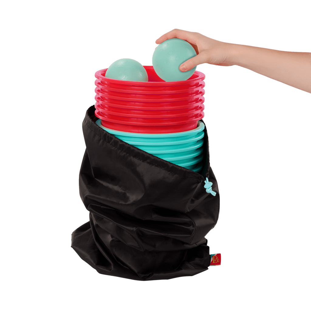Toss Topple Buckets