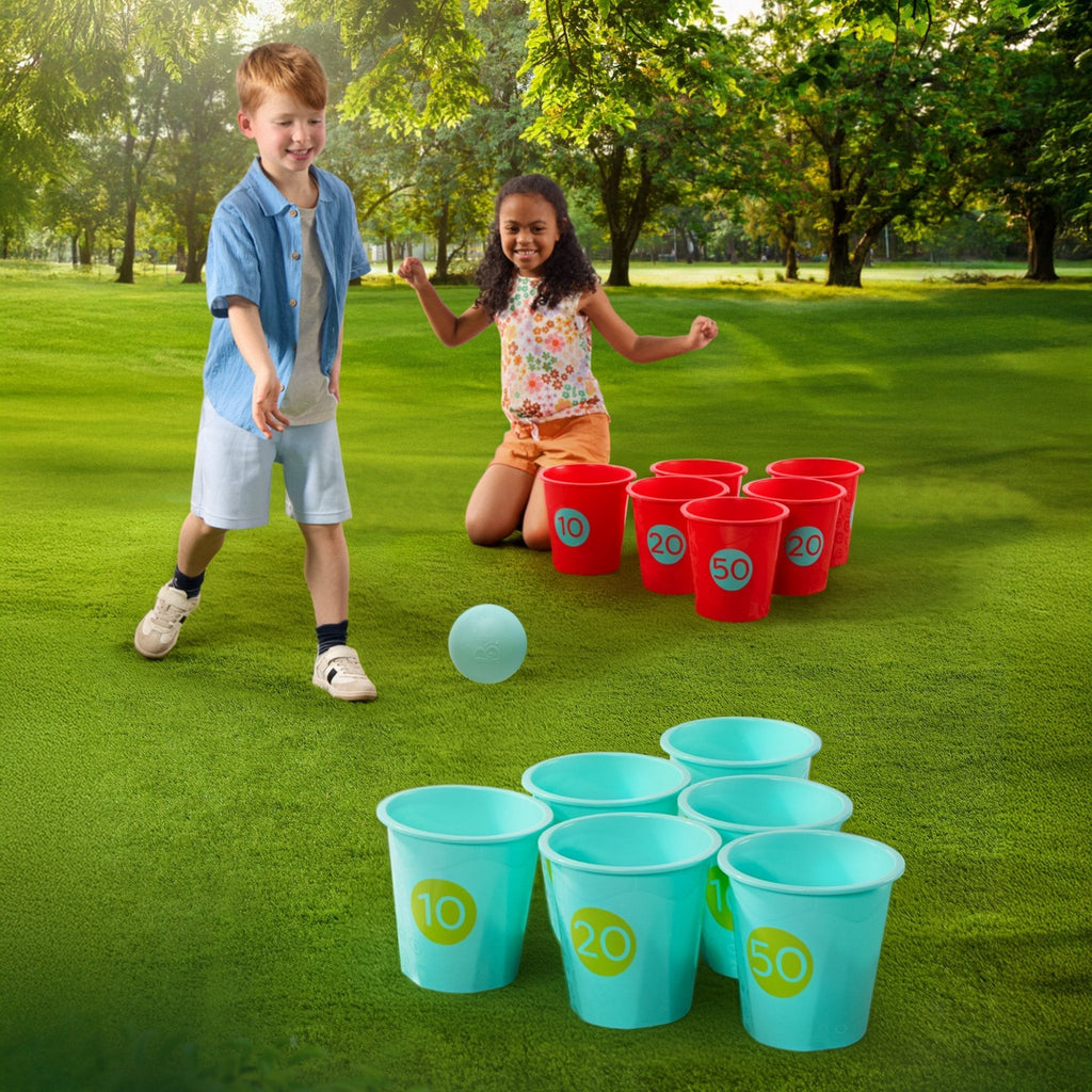 Toss Topple Buckets