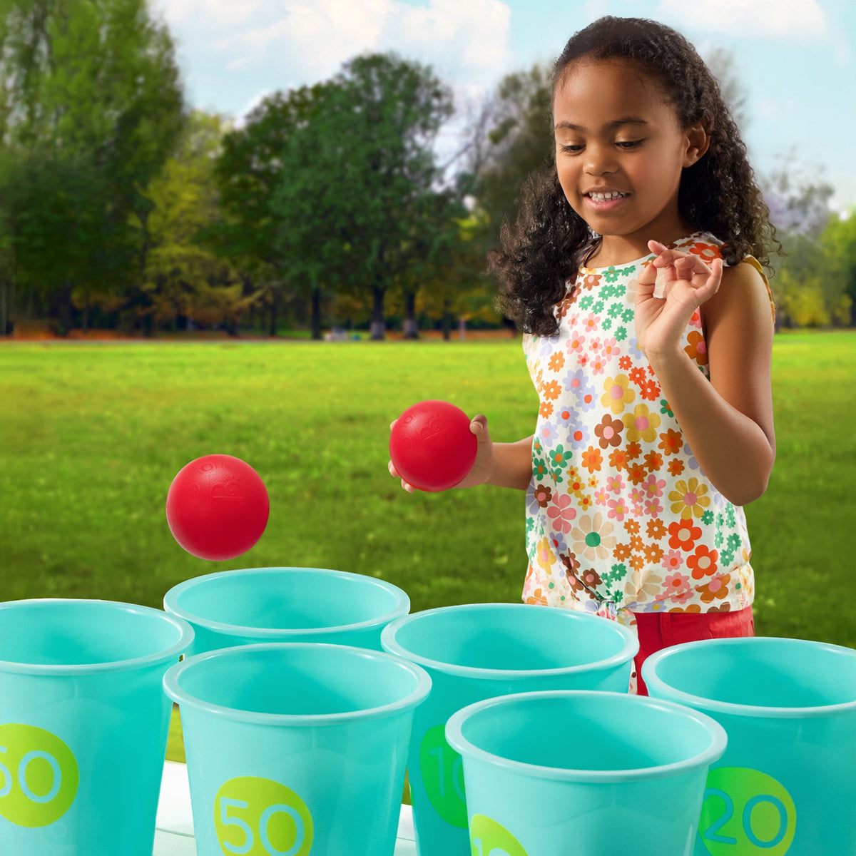 Toss Topple Buckets